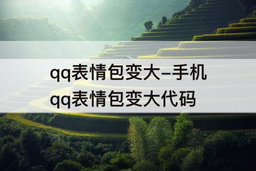 qq表情包变大-手机qq表情包变大代码