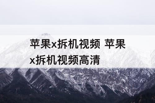 苹果x拆机视频 苹果x拆机视频高清