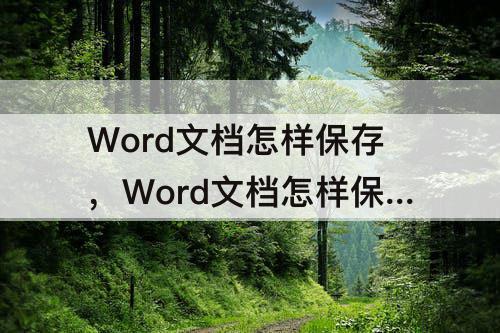 Word文档怎样保存，Word文档怎样保存到数据库中