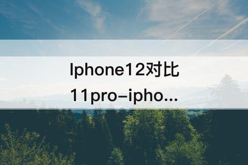 Iphone12对比11pro-iphone12对比11pro参数