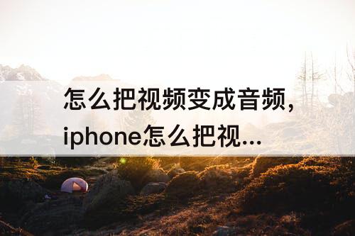 怎么把视频变成音频，iphone怎么把视频变成音频文件