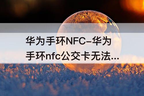 华为手环NFC-华为手环nfc公交卡无法充值