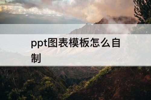 ppt图表模板怎么自制