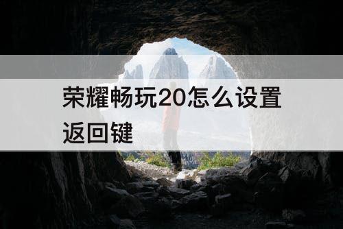 荣耀畅玩20怎么设置返回键