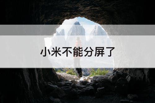 小米不能分屏了