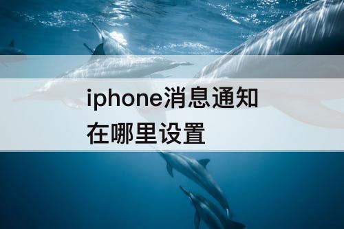 iphone消息通知在哪里设置