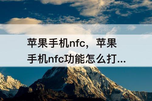 苹果手机nfc，苹果手机nfc功能怎么打开公交
