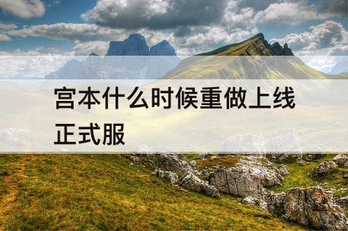 宫本什么时候重做上线正式服
