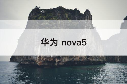 华为 nova5