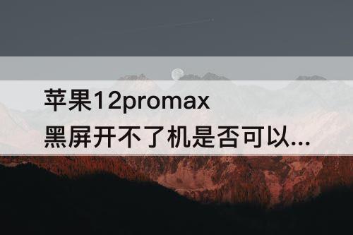 苹果12promax黑屏开不了机是否可以换新