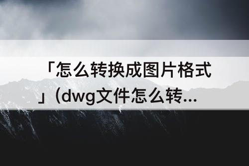 「怎么转换成图片格式」(dwg文件怎么转换成图片格式)