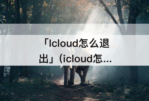 「Icloud怎么退出」(icloud怎么退出账号平板)