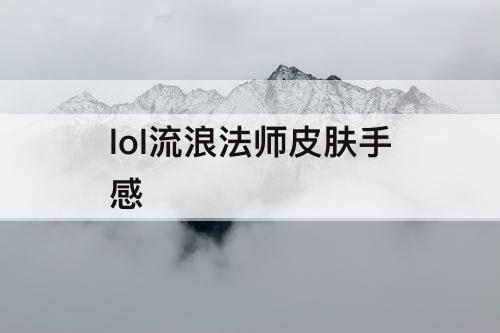 lol流浪法师皮肤手感