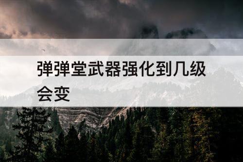 弹弹堂武器强化到几级会变