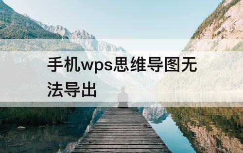 手机wps思维导图无法导出