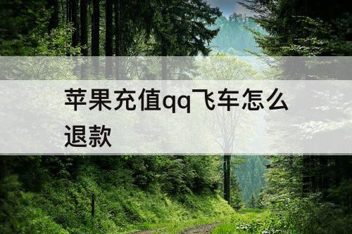 苹果充值qq飞车怎么退款