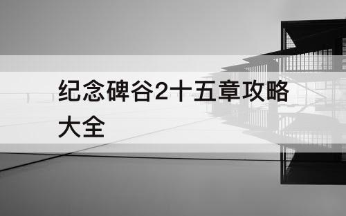 纪念碑谷2十五章攻略大全