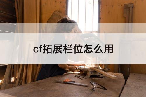 cf拓展栏位怎么用
