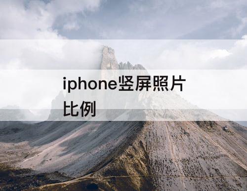 iphone竖屏照片比例