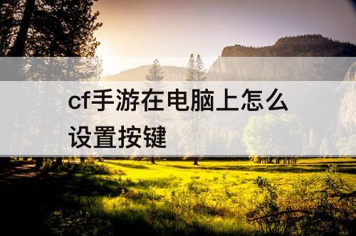 cf手游在电脑上怎么设置按键
