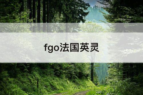 fgo法国英灵