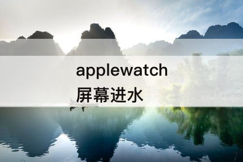 applewatch屏幕进水
