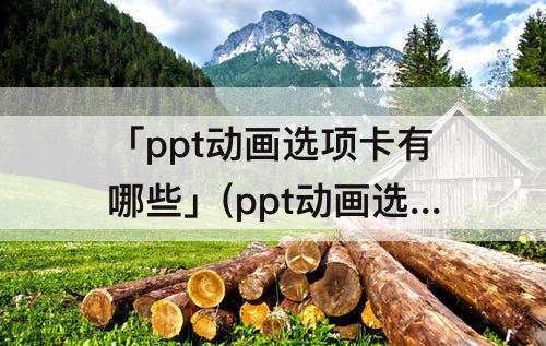 「ppt动画选项卡有哪些」(ppt动画选项卡有哪些操作)