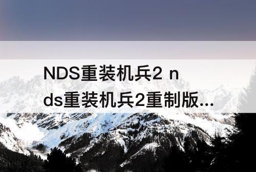 NDS重装机兵2 nds重装机兵2重制版战车攻略