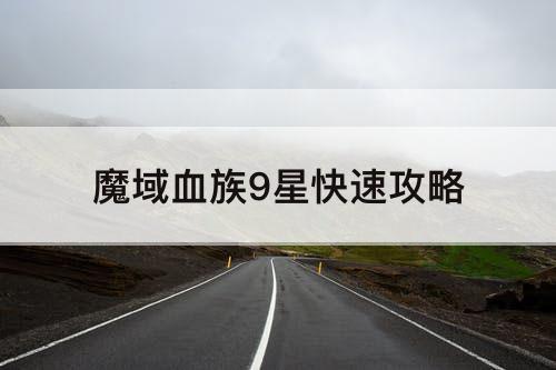 魔域血族9星快速攻略