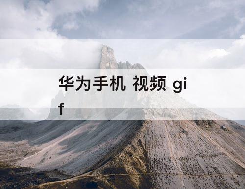 华为手机 视频 gif