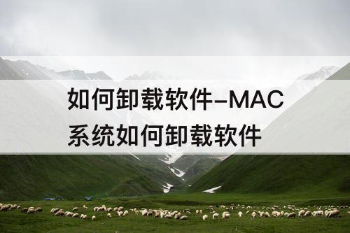 如何卸载软件-MAC系统如何卸载软件