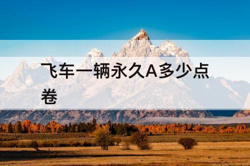 飞车一辆永久A多少点卷