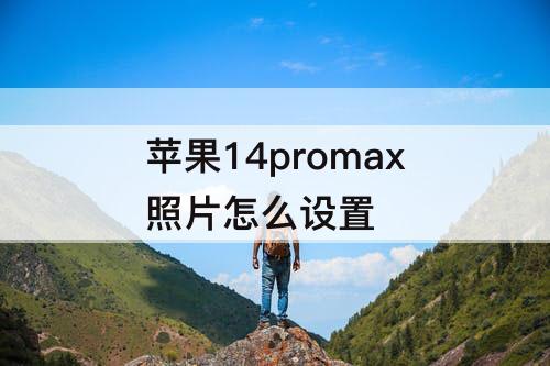 苹果14promax照片怎么设置