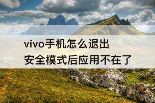vivo手机怎么退出安全模式后应用不在了