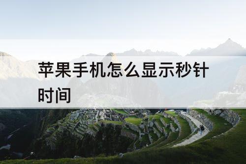 苹果手机怎么显示秒针时间