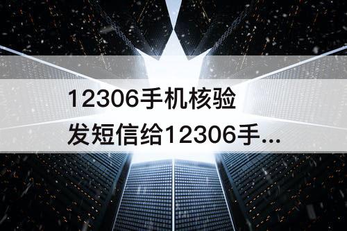 12306手机核验 发短信给12306手机核验怎么没反应