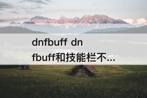 dnfbuff dnfbuff和技能栏不一致