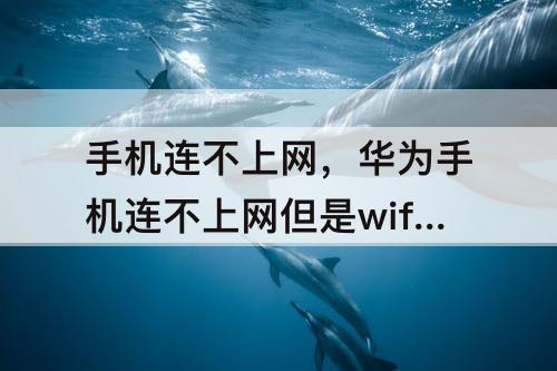 手机连不上网，华为手机连不上网但是wifi是好的