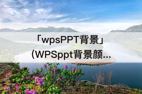 「wpsPPT背景」(WPSppt背景颜色双色)