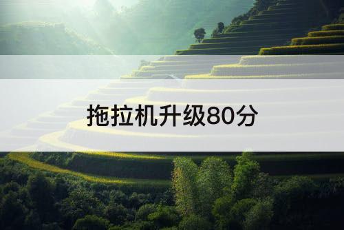 拖拉机升级80分