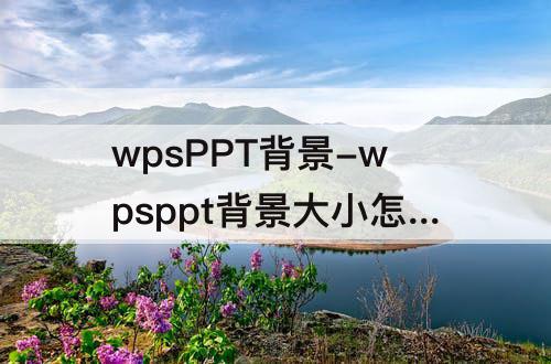 wpsPPT背景-wpsppt背景大小怎么设置