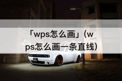 「wps怎么画」(wps怎么画一条直线)