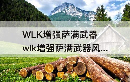 WLK增强萨满武器 wlk增强萨满武器风怒还是火舌