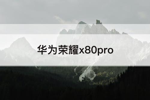 华为荣耀x80pro