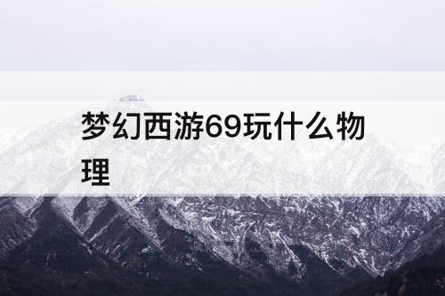 梦幻西游69玩什么物理