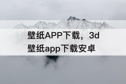 壁纸APP下载，3d壁纸app下载安卓