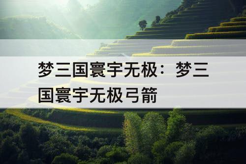 梦三国寰宇无极：梦三国寰宇无极弓箭