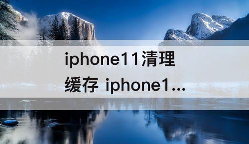 iphone11清理缓存 iphone11清理缓存怎么清理