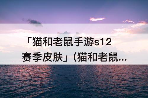 「猫和老鼠手游s12赛季皮肤」(猫和老鼠手游s12赛季皮肤曝光图片)