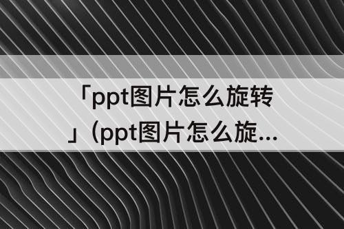 「ppt图片怎么旋转」(ppt图片怎么旋转180度)